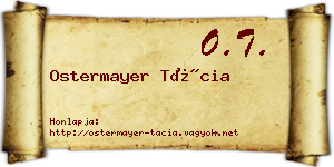 Ostermayer Tácia névjegykártya